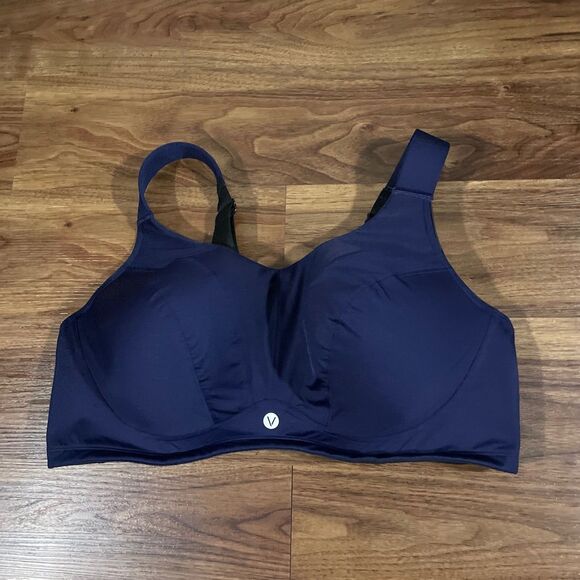 LIVI Active High Impact Wicking Max Support Sports Bra Size 44F Blue Nights - Picture 1 of 10